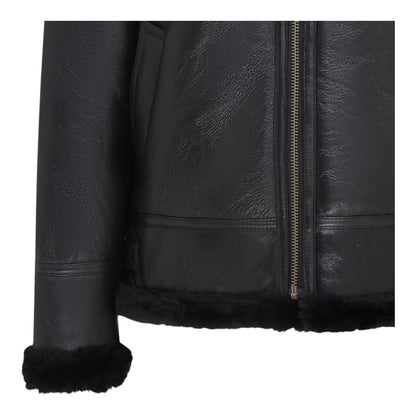 Mens Warm Sheepskin Aviator Zip-Up Flight Jacket-Harrogate