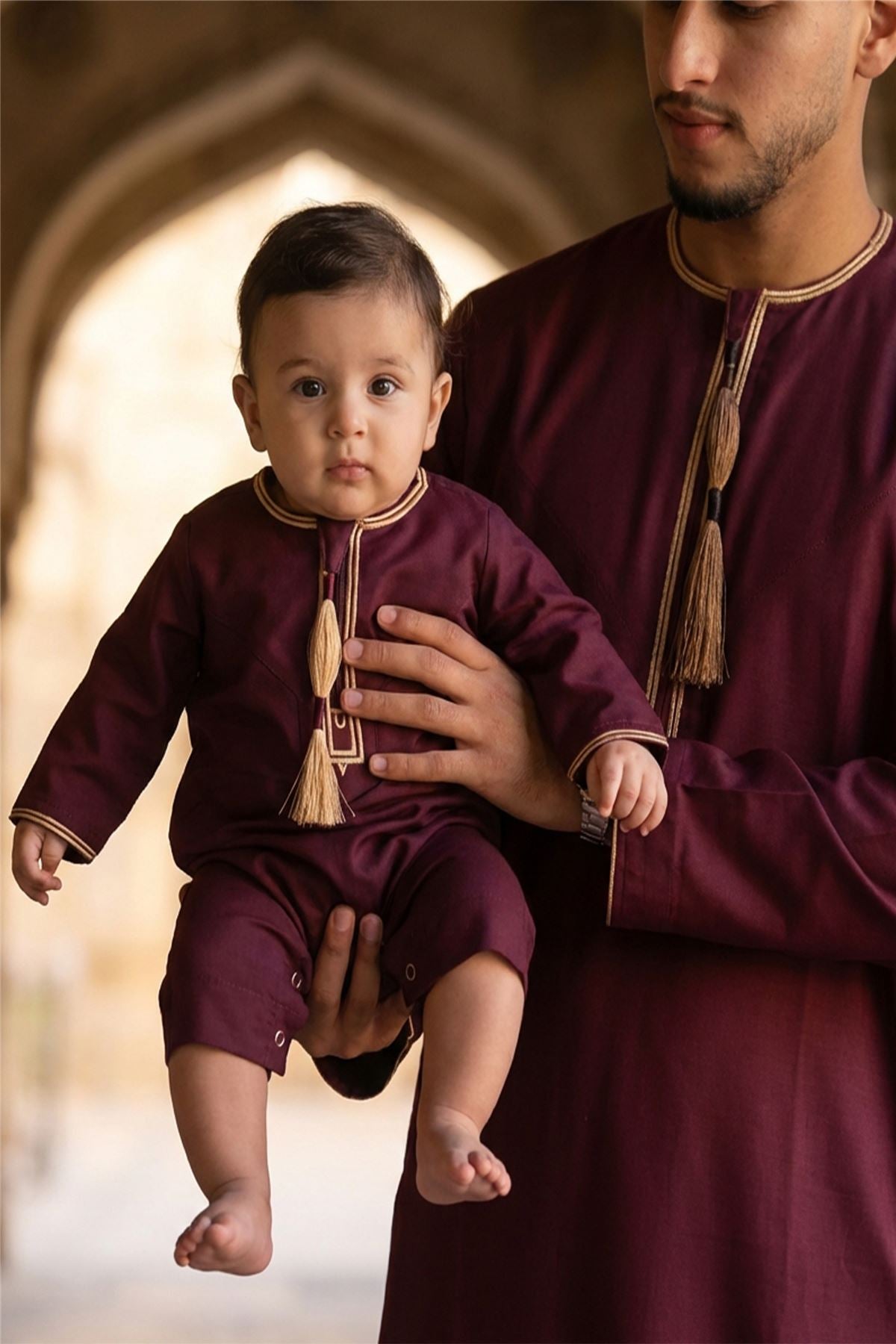 Baby Boys Ramadan Moroccan Thobe Robe Emirati Eid Jubba- B-TT003