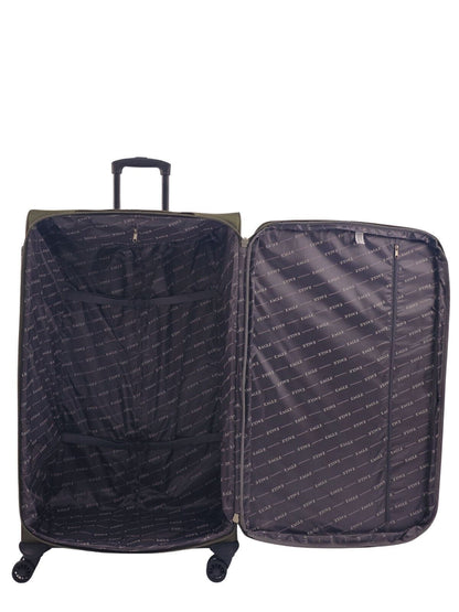 Ashland Extra Large Soft Shell Suitcase in Khaki