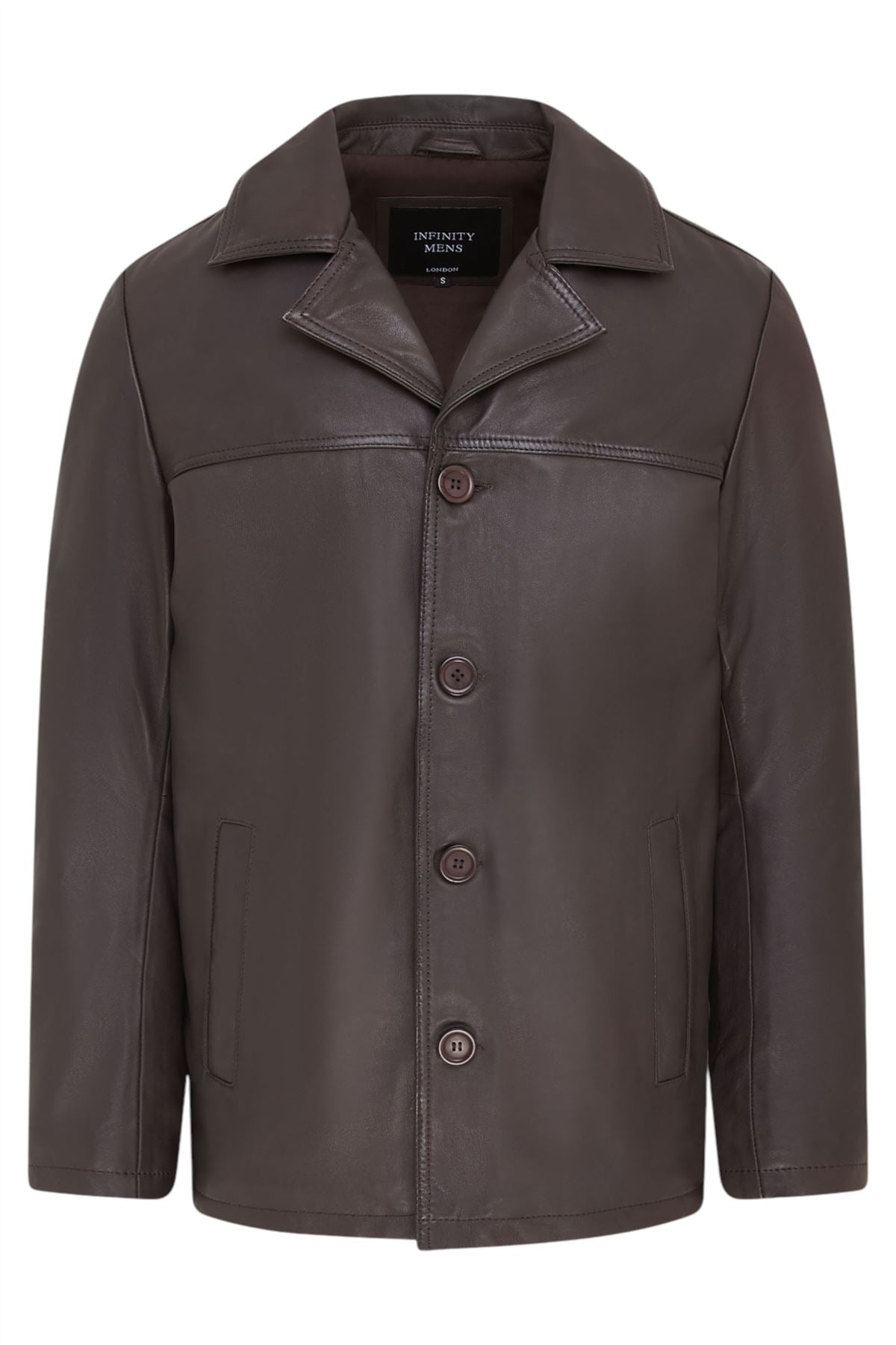 Men’s 4 Button Italian Leather Blazer Jacket - Loxton