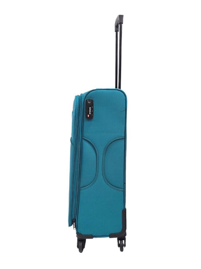 Lightweight Soft Teal Blue Suitcases Set 4 Wheel Luggage Travel TSA Cabin - Upperclass Fashions 