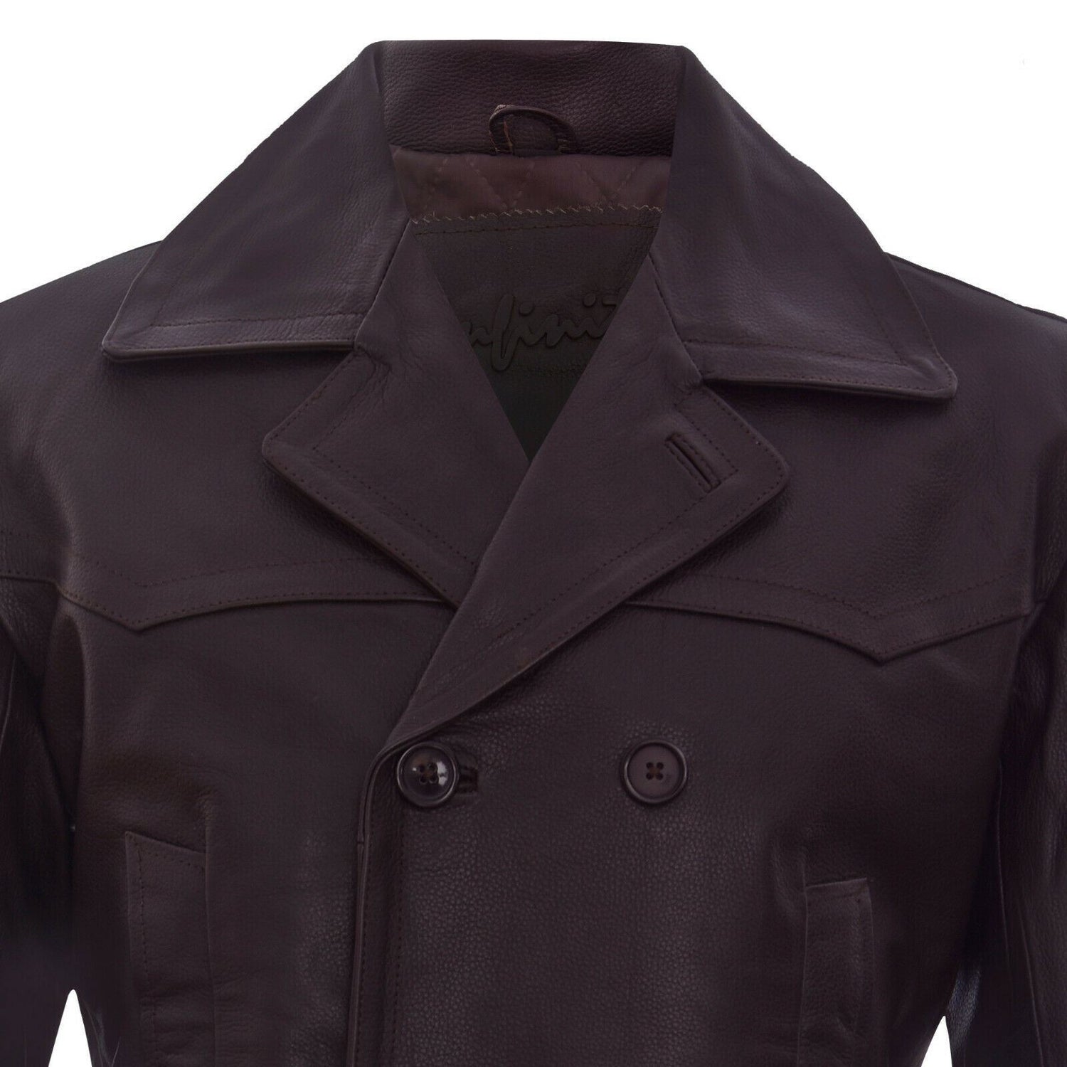Mens Leather CowHide German Peacoat-Epping
