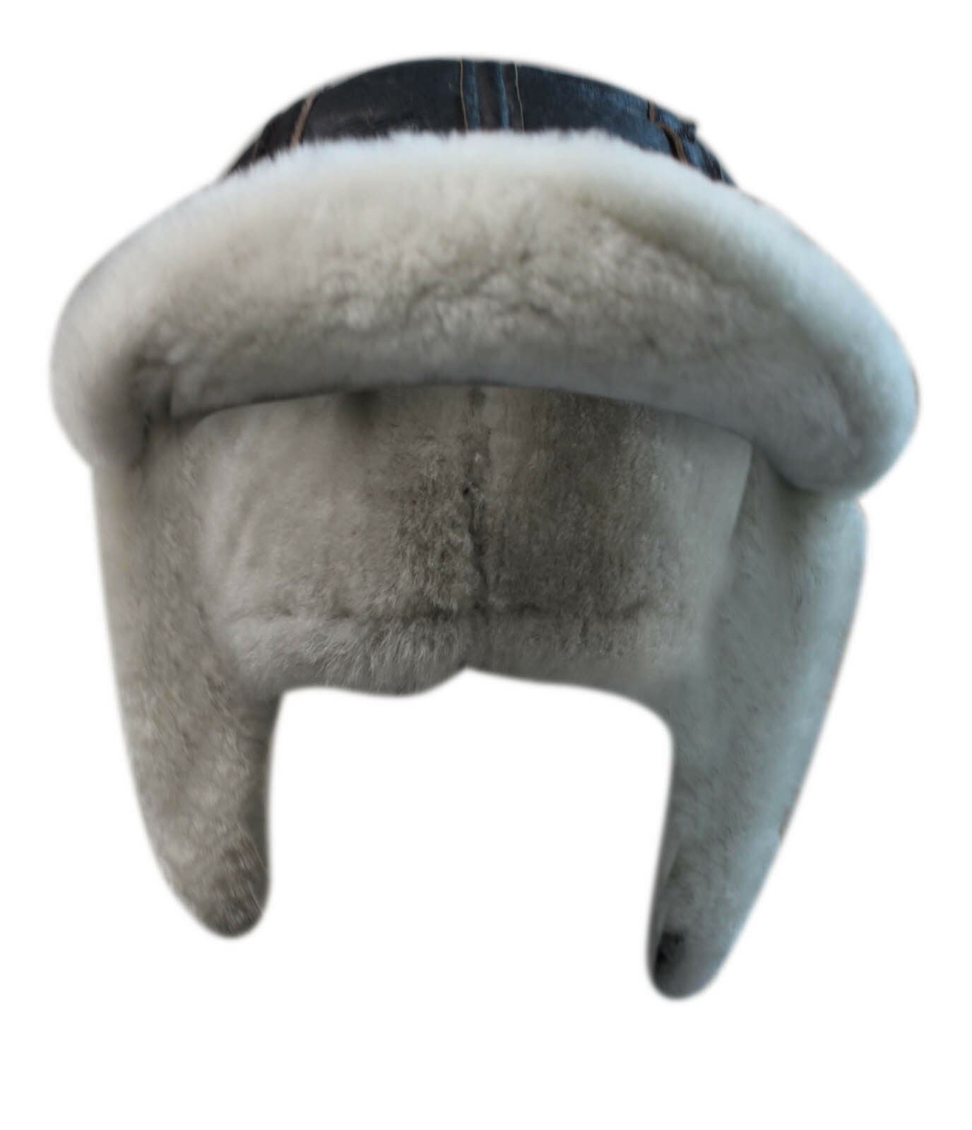 Mens RAF Aviator Sheepskin B-55 Trapper Hat