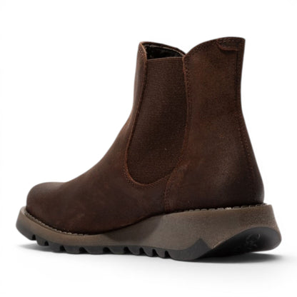 Fly London Womens Brown Chelsea Suede Leather Ankle Boots - SALV195