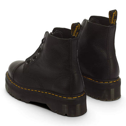 Dr Martens Sinclair Black Leather Zip Front Platform Boots - 22564001