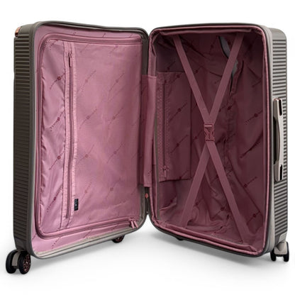 Cowra Medium Hard Shell Suitcase in Champagne ( Beige )