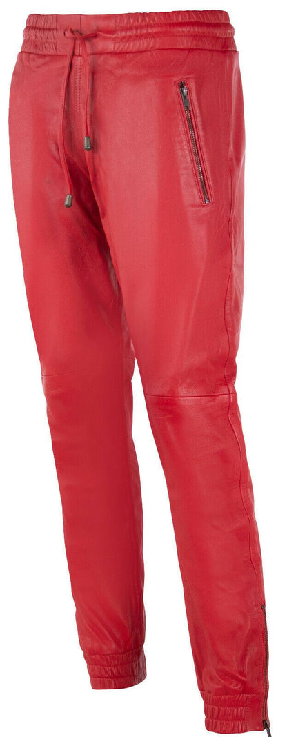 Mens Comfort  Leather Jogging Bottoms-Halifax