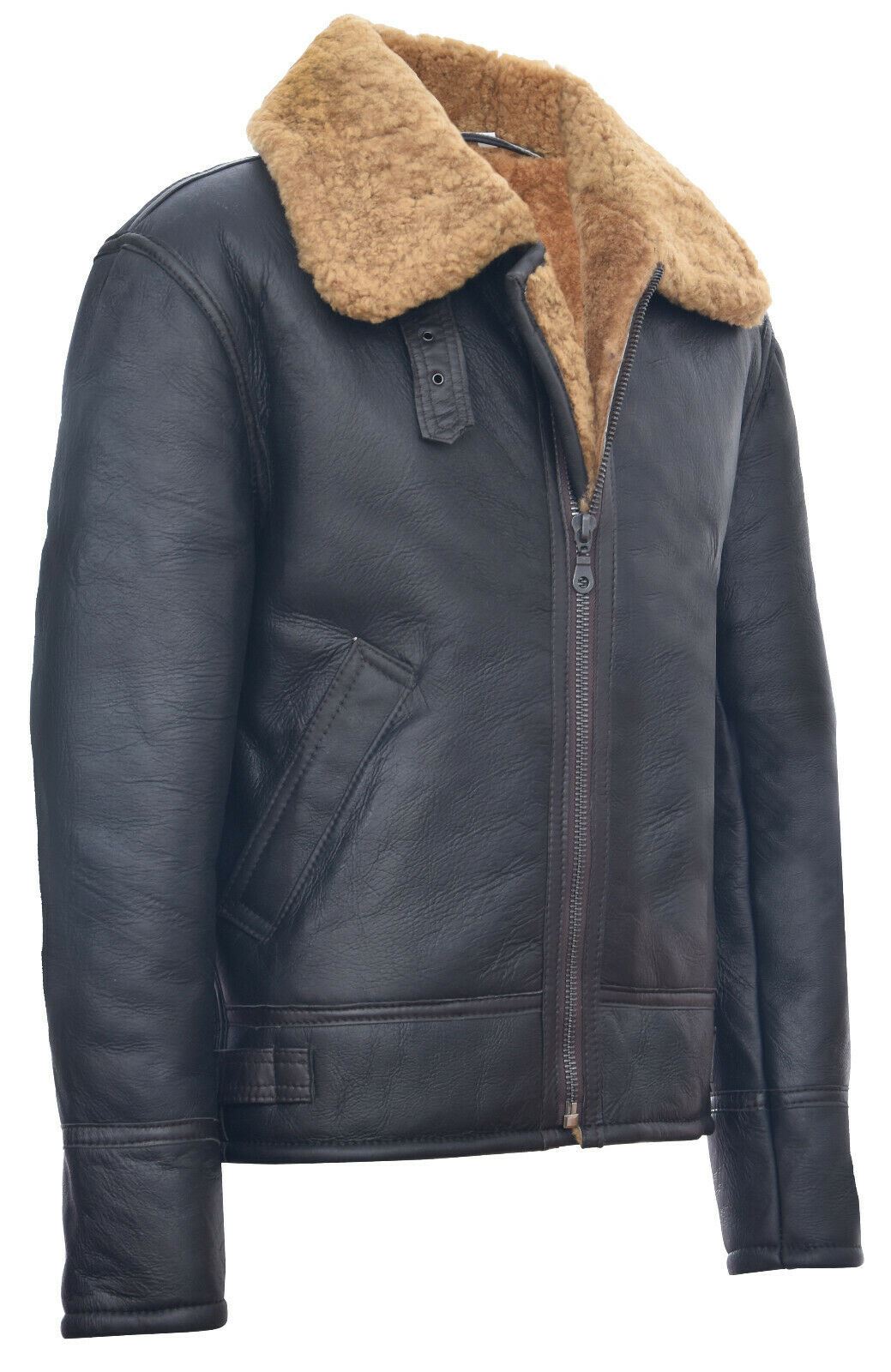 Mens B3 WW2 Leather Sheepskin Jacket-Hartland