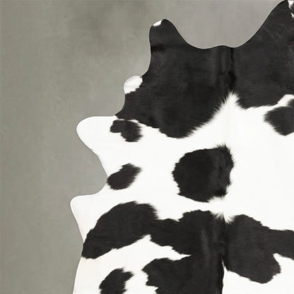 Natural Cow Leather Black White Cowhide Hairon Rug