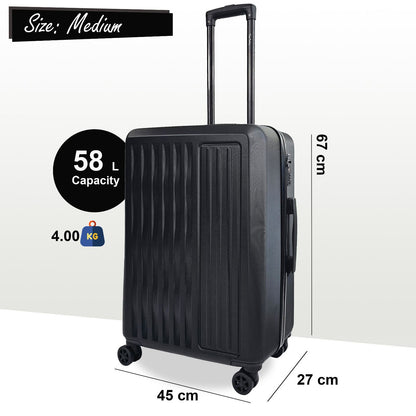Cullman Medium Hard Shell Suitcase in Black