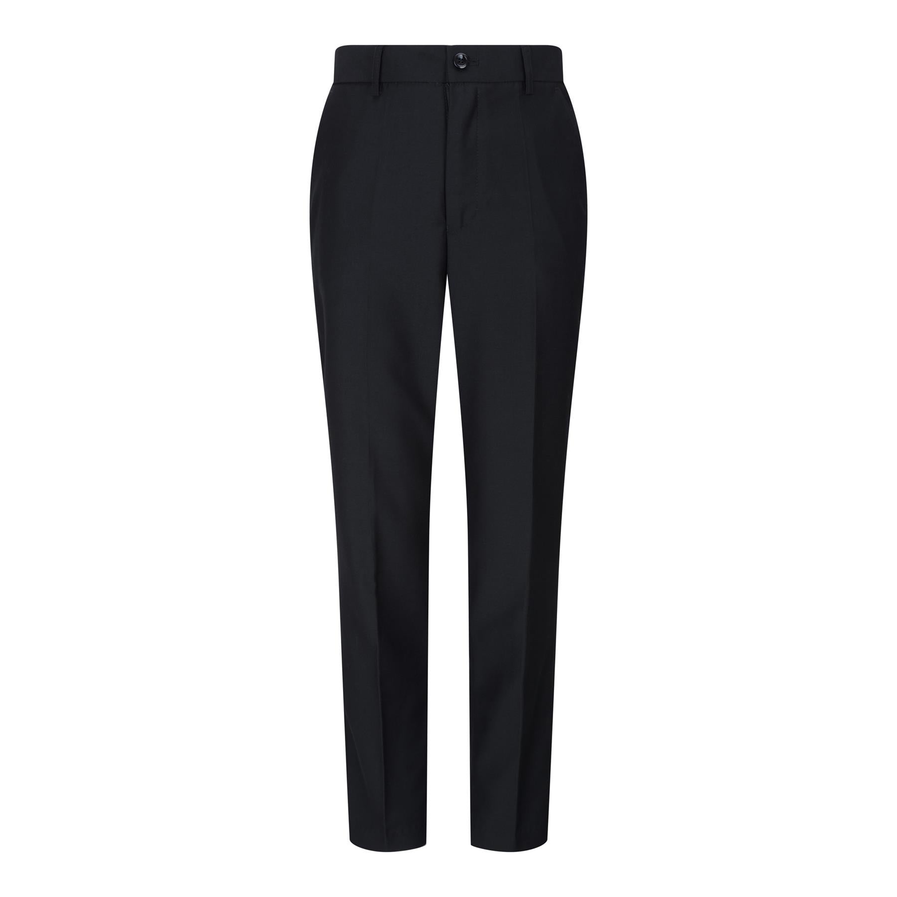 Boys 3 Piece Plain Black Classic Retro Suit