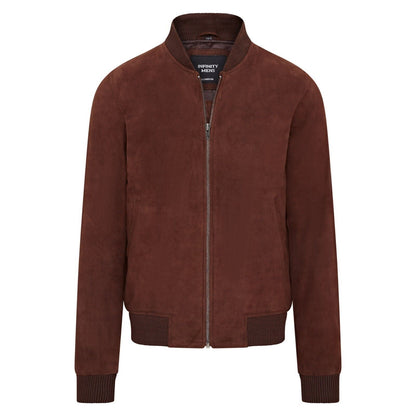 Mens Soft Goat Suede MA-1 Varsity Bomber Jacket  - Uxbridge