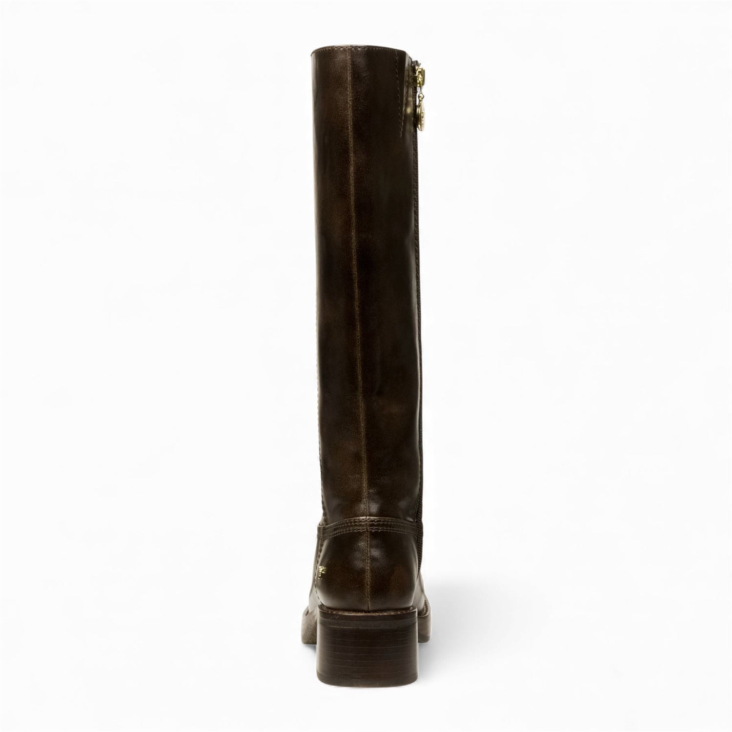 Windsorsmith Womens Espresso Brown Faux Leather Knee-High Riding Boots - Technique