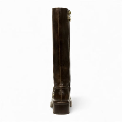 Windsorsmith Womens Espresso Brown Faux Leather Knee-High Riding Boots - Technique