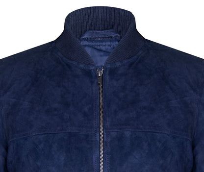 Mens Suede MA-1 Bomber Jacket-Cosham