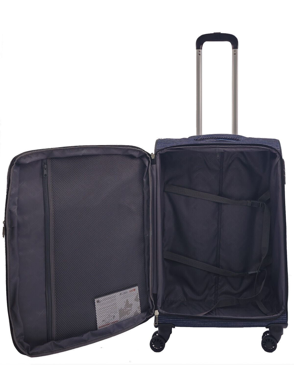 Ashville Medium Soft Shell Suitcase in Lines
