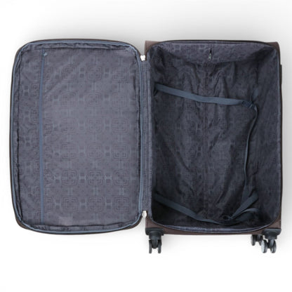 Carrollton Large Soft Shell Suitcase in Brown