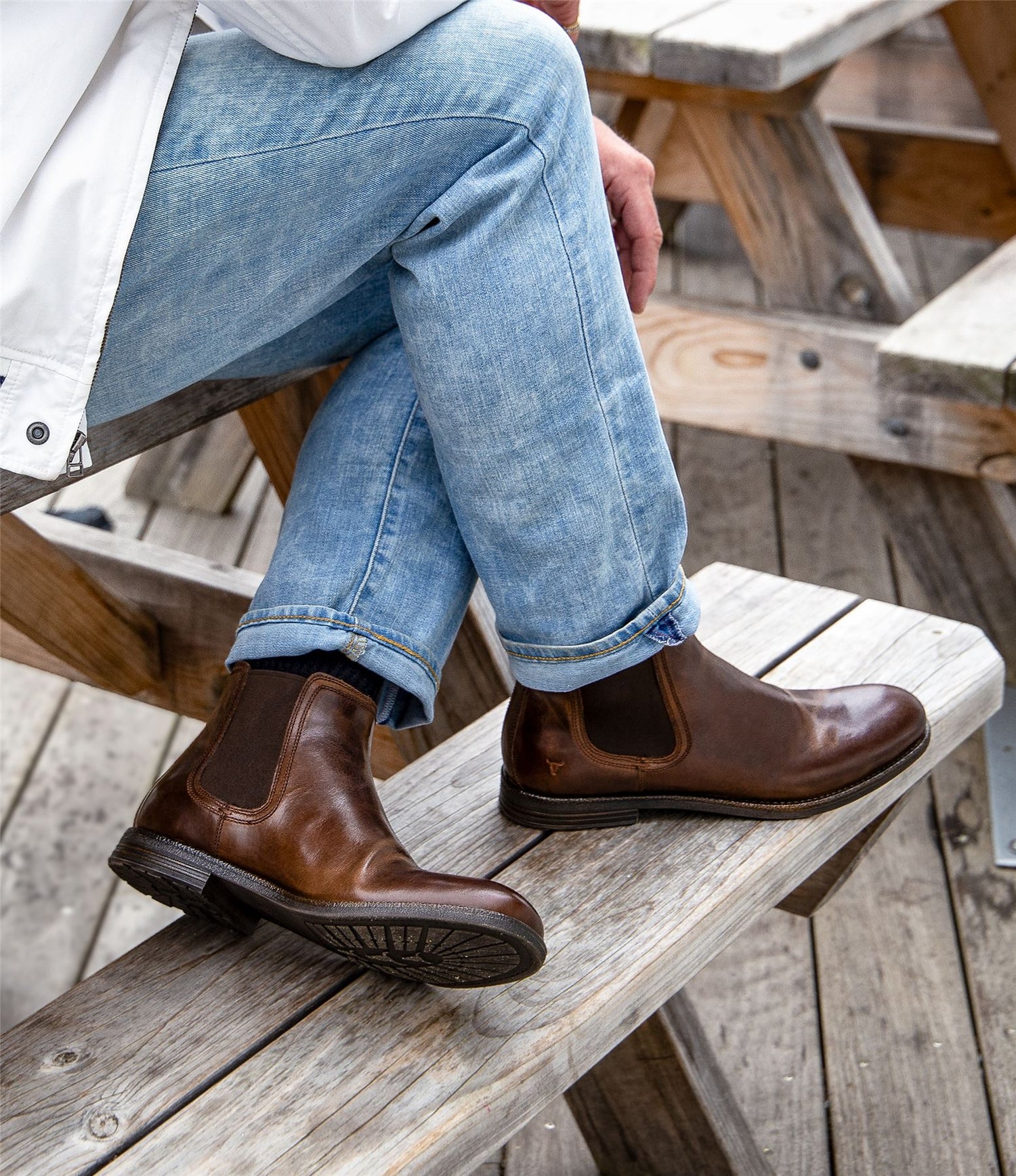 Windsorsmith Brown Leather Chelsea Ankle Boots - Sergio