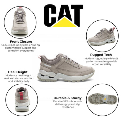 CAT (Caterpillar) Dark Grey Leather Trainer Shoes - Surge Hiker