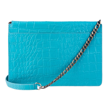 Womens Leather Clutch Cross Body Shoulder Printed Cowhide Bag