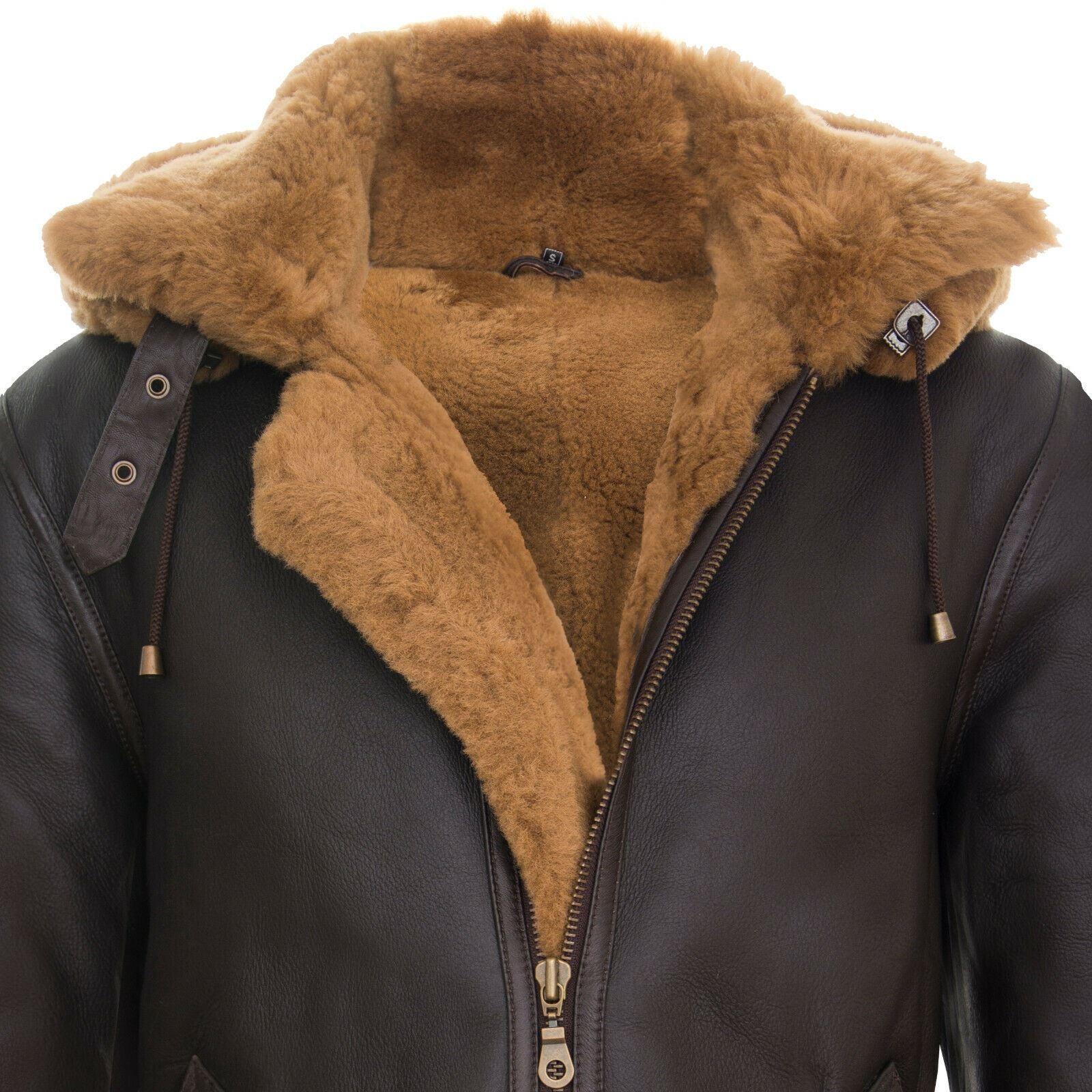Mens B3 Hooded Sheepskin Flying Jacket-Harwich - Upperclass Fashions 