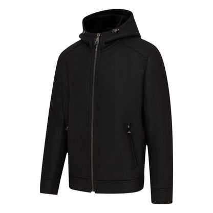Mens Sheepksin Hooded Shearling Bomber Jacket - Benalla