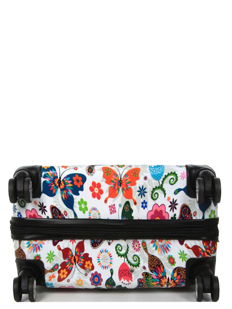 Hard Shell 4 Wheel Suitcase Butterfly Print Luggage Bag