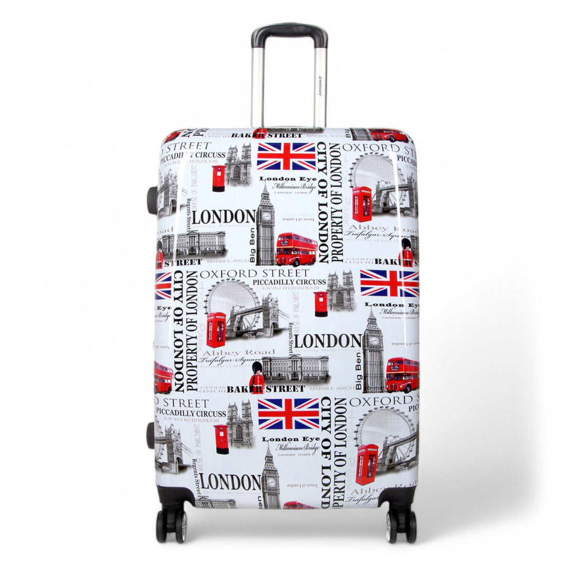 Cooma Large Hard Shell Suitcase London in Black Flower