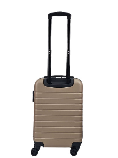 Lightweight Gold Hard Shell ABS Suitcase Set Luggage Travel Trolley Cabin Cases