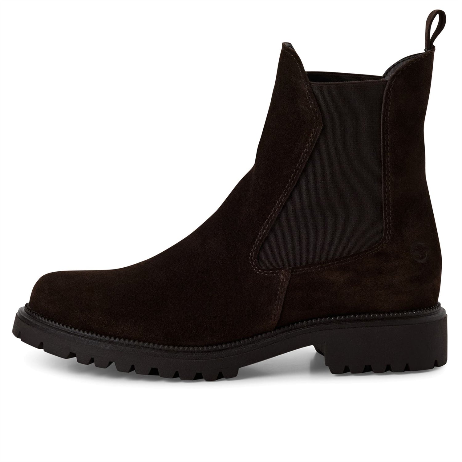 Tamaris Womens Mocca Brown Leather Classic High Chelsea Ankle Boots