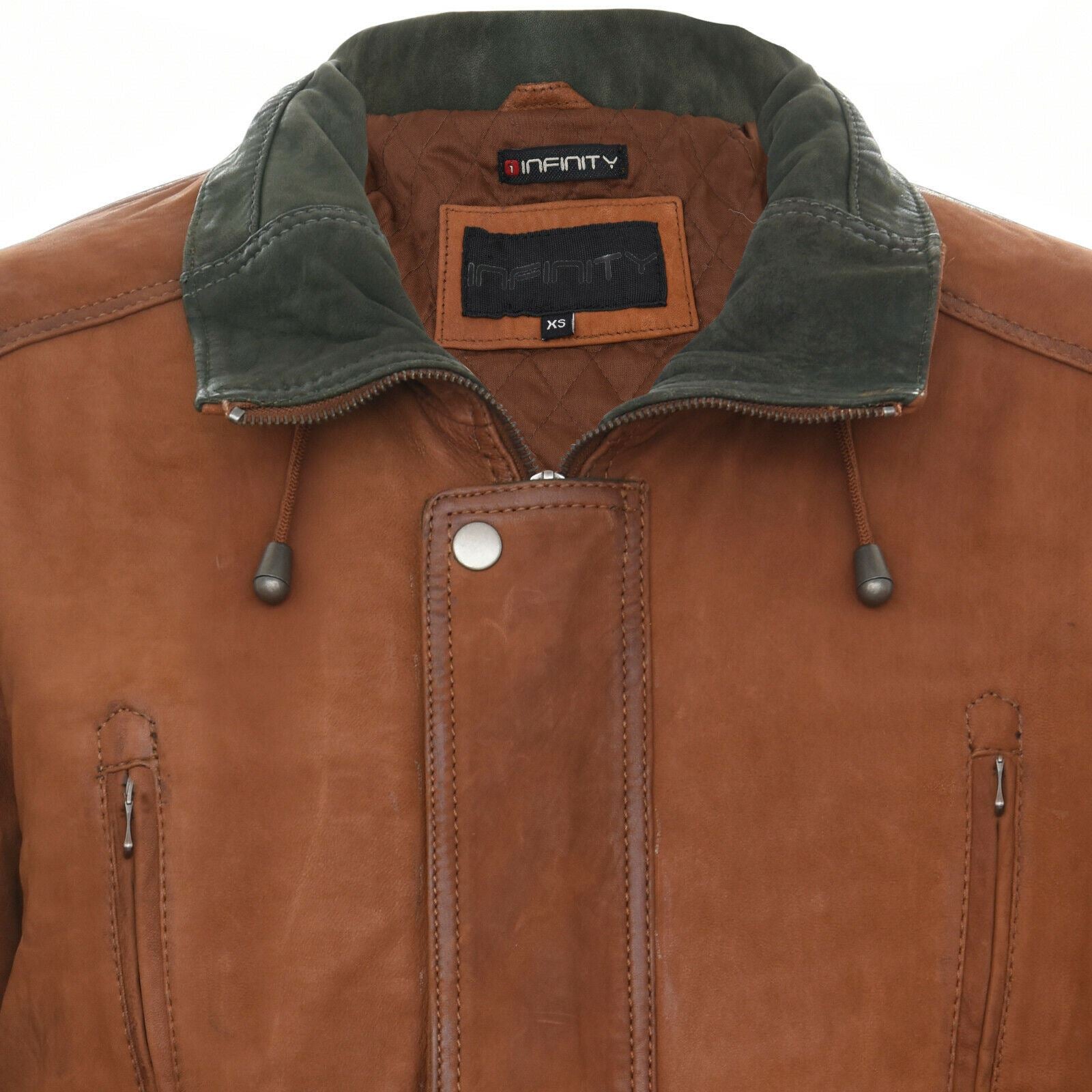 Mens 3/4 Nubuck Leather Parka Coat-Farnham