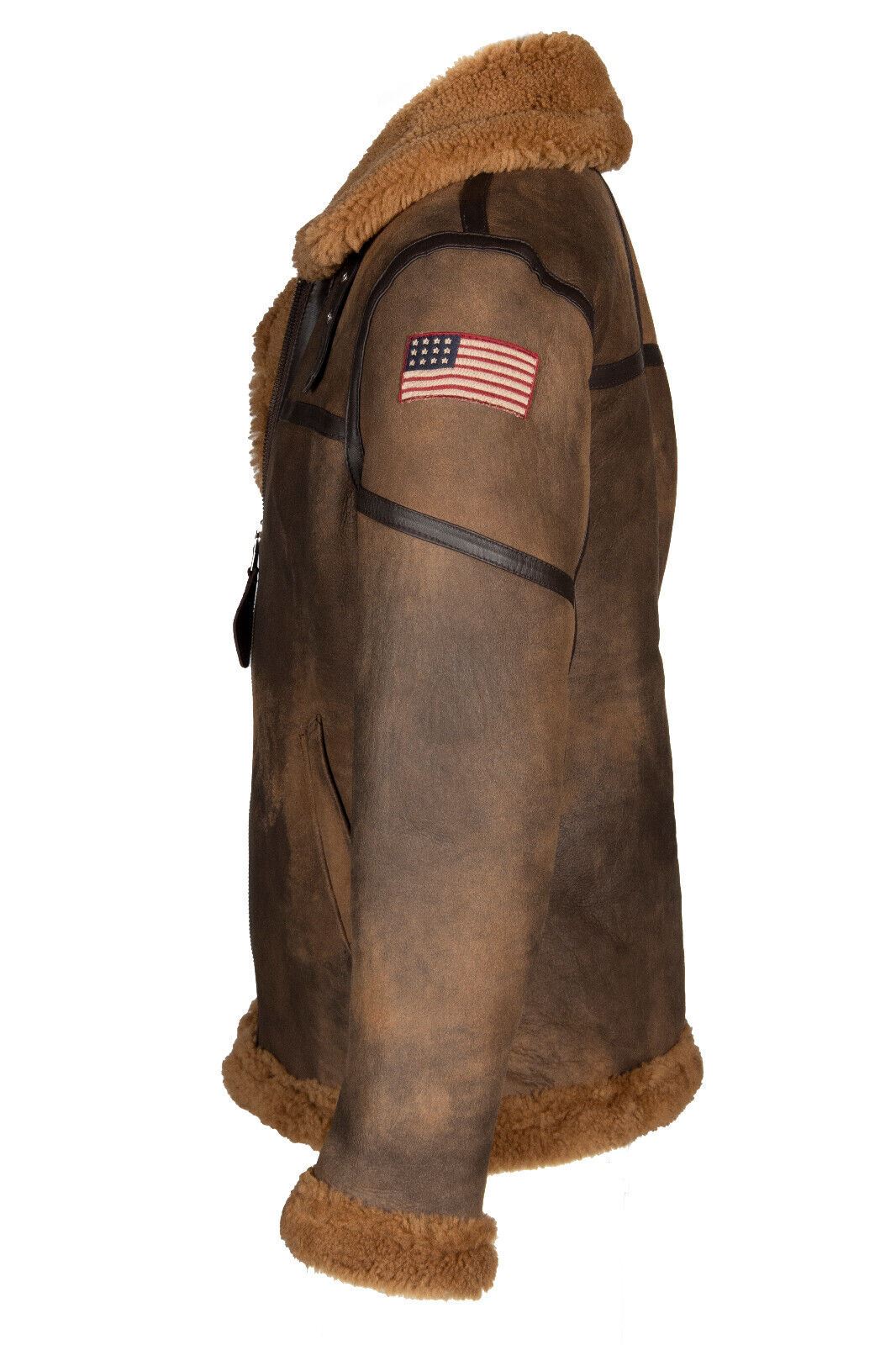 Mens Antique B3 Sheepskin Vintage Jacket-Hinckley