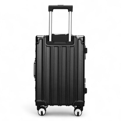 Hardshell Charcoal Black Suitcase Set Robust 8 Wheel Luggage Cabin Case Bag - IL-PC-ALLOY-CHAR