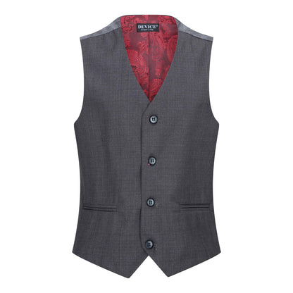 Boys 3 Piece Charcoal Grey Classic Retro Suit