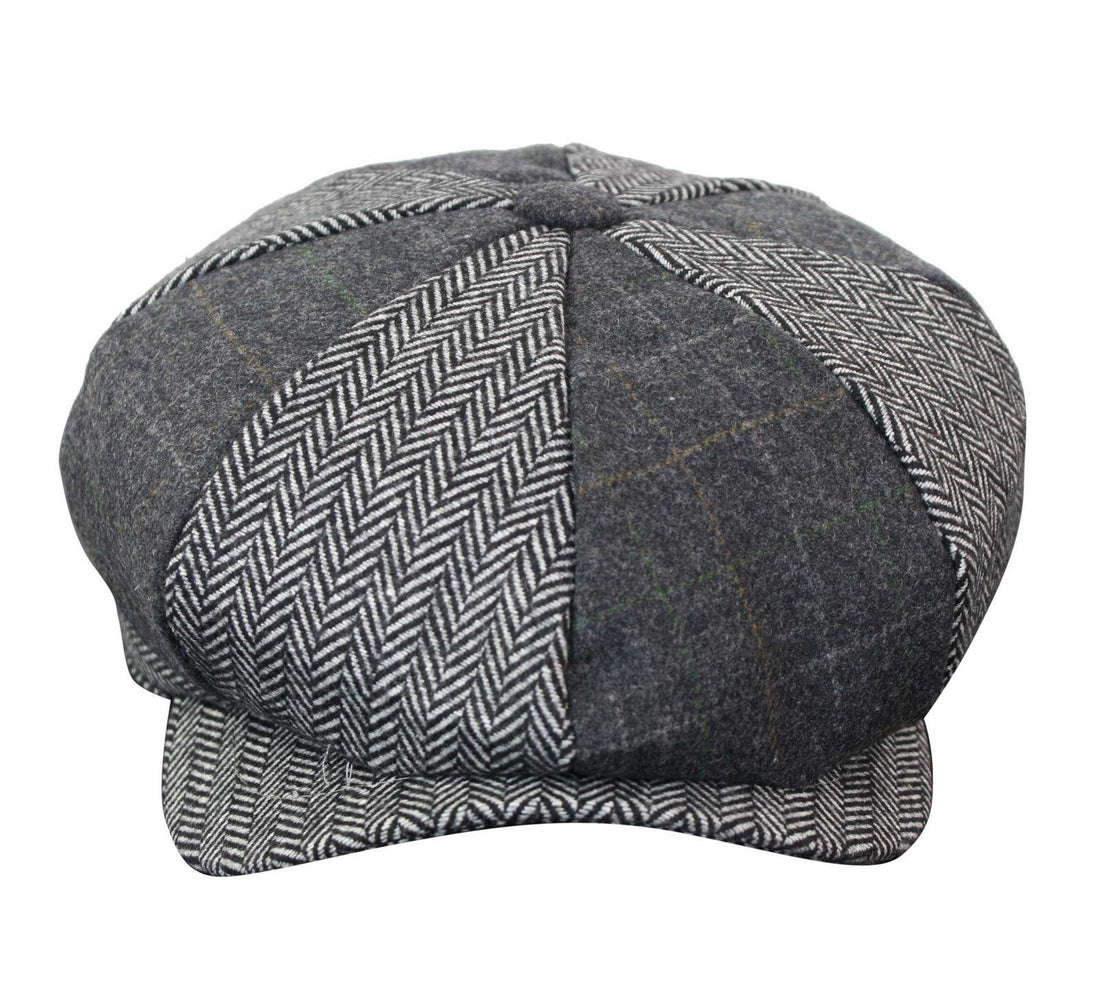 Mens Peaky Blinders Newsboy Tweed Gatsby Flat Baker Hat - Upperclass Fashions 