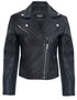 Womens Leather Retro Biker Jacket-Madeley - Upperclass Fashions 