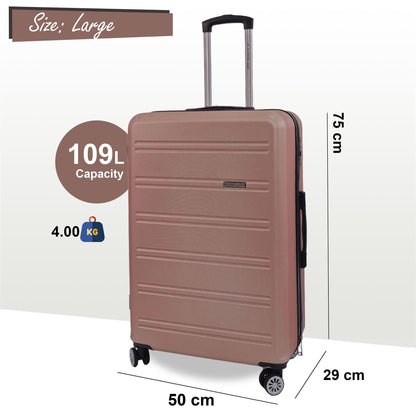 Alabaster Large Hard Shell Suitcase in Rose Gold
