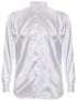 Mens White Satin Silk Shirt Smart Casual Button Down Cuff Tailored Fit - Upperclass Fashions 