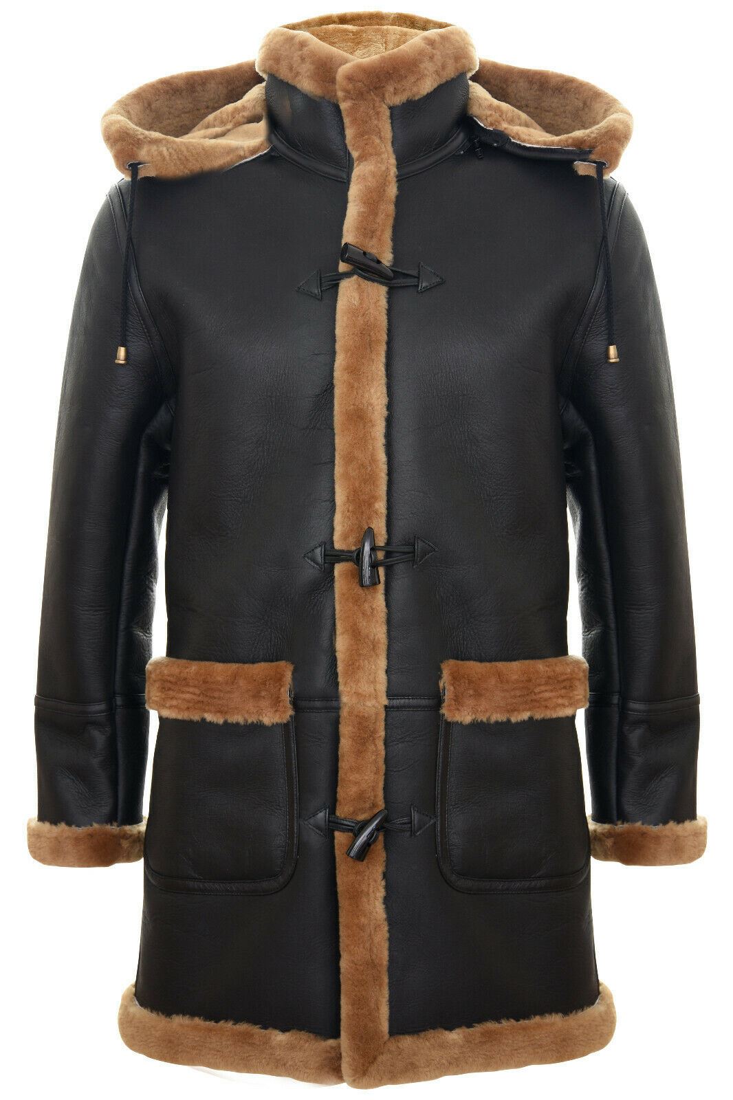 Mens Sheepskin Hooded Duffle Overcoat-Isleworth – Upperclass Fashions
