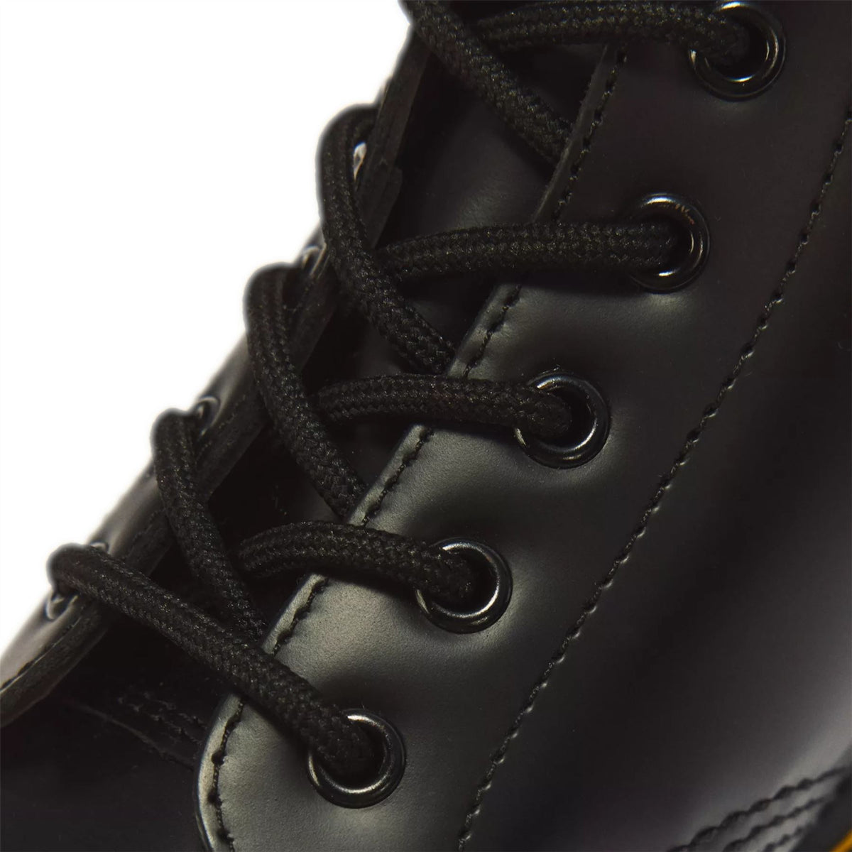 Dr Martens 101 Yellow Stitch Black Leather 6-Eye Ankle Boots - 26230001