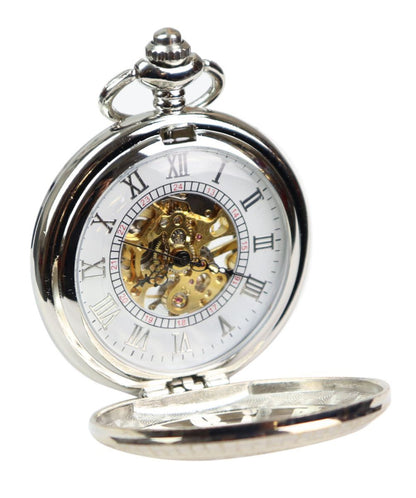Automatic Pocket Watch Mechanical Peaky Blinders Vintage Double Hunter - Upperclass Fashions 