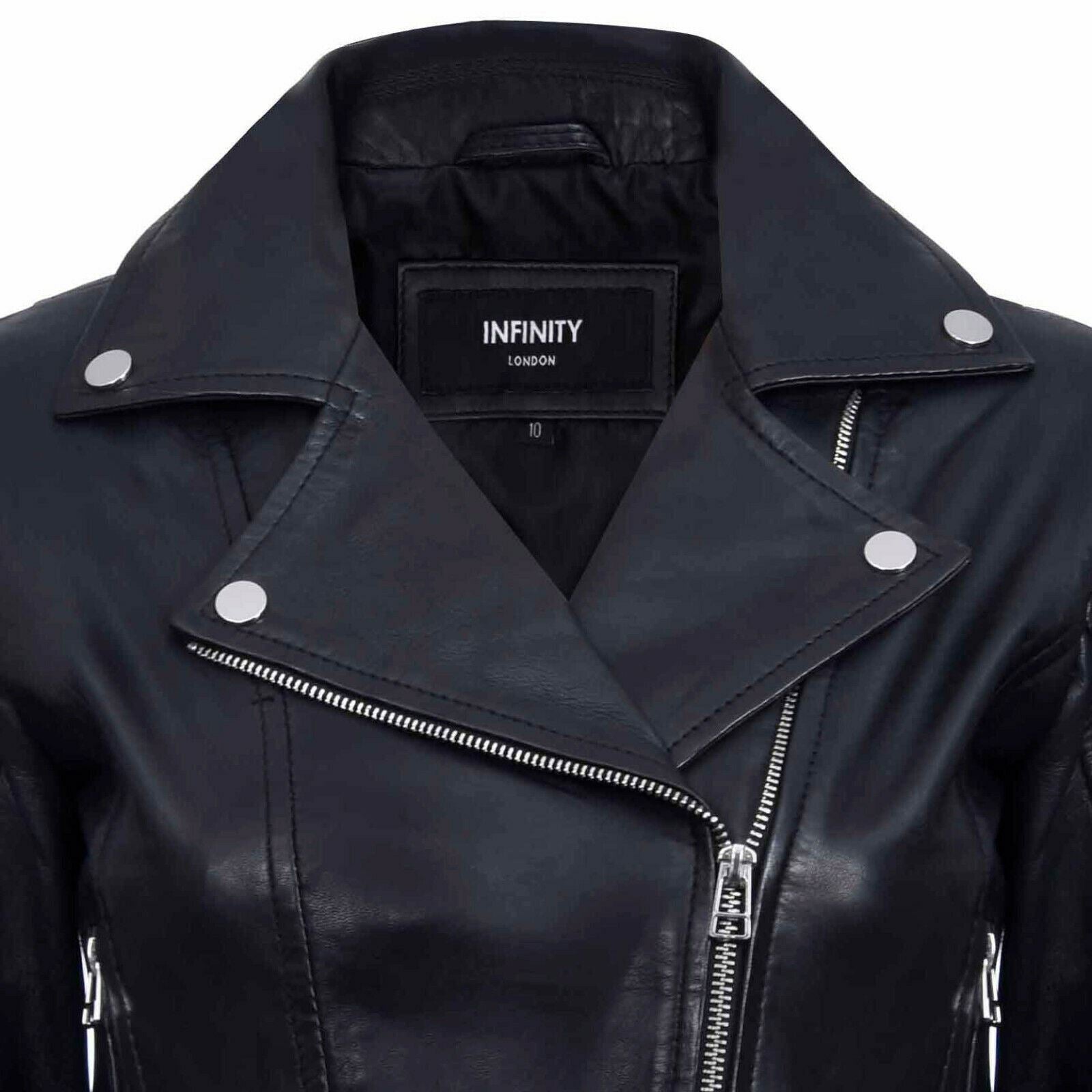 Womens Vintage Leather Biker Jacket-Luton