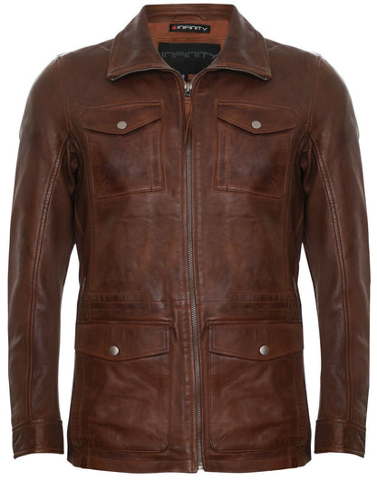 Mens Mid-Length Timber Safari Coat-Falmouth