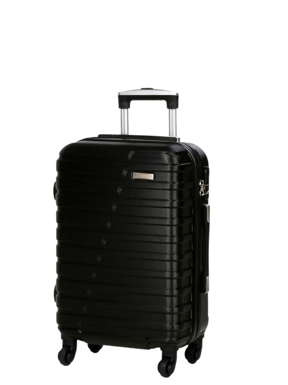 Robust Lightweight Black Hard shell Suitcase 4 Wheel Luggage - Upperclass Fashions 