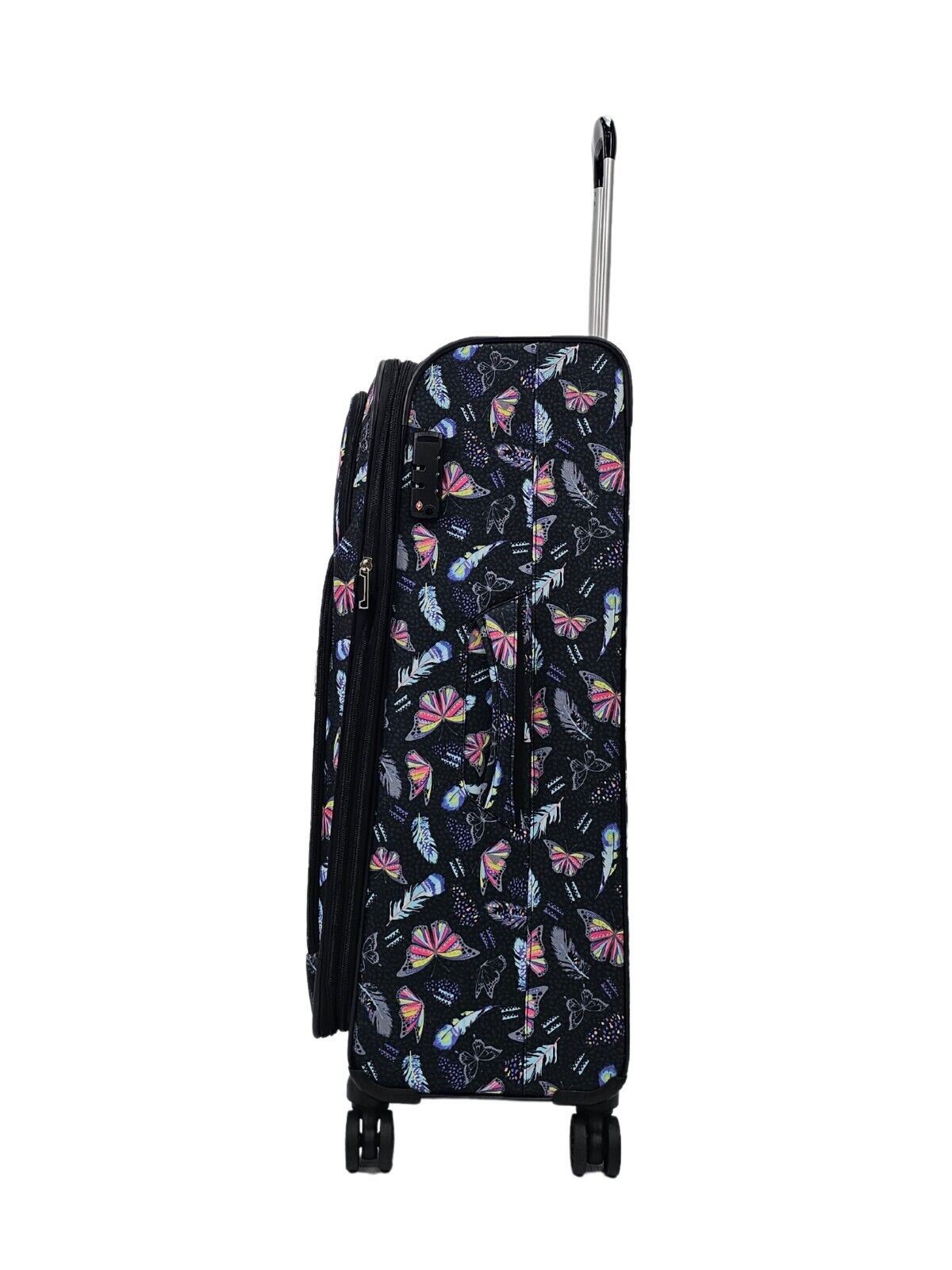 Ashville Large Soft Shell Suitcase in Butterfly