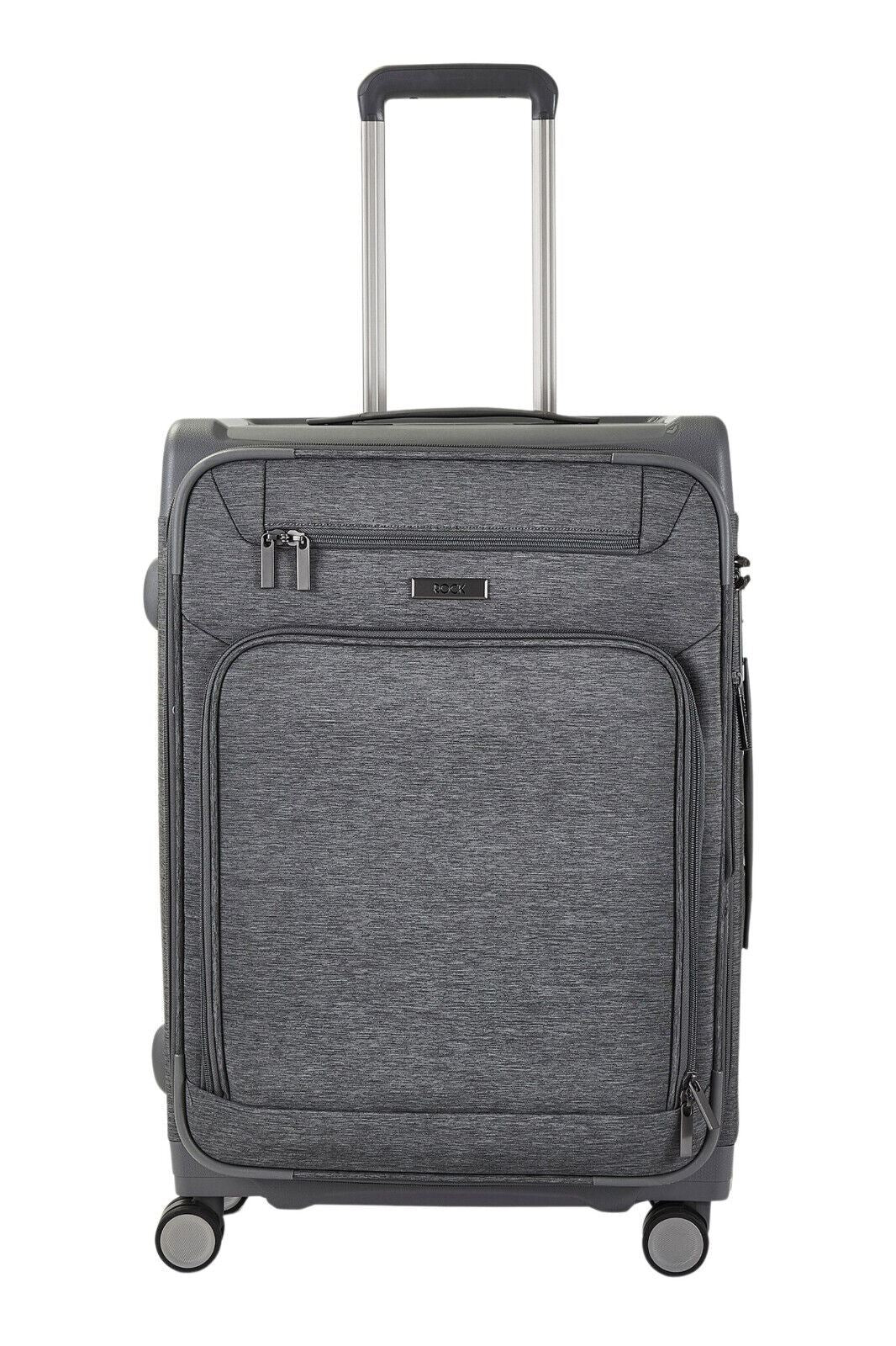 Anniston Medium Soft Shell Suitcase in Grey