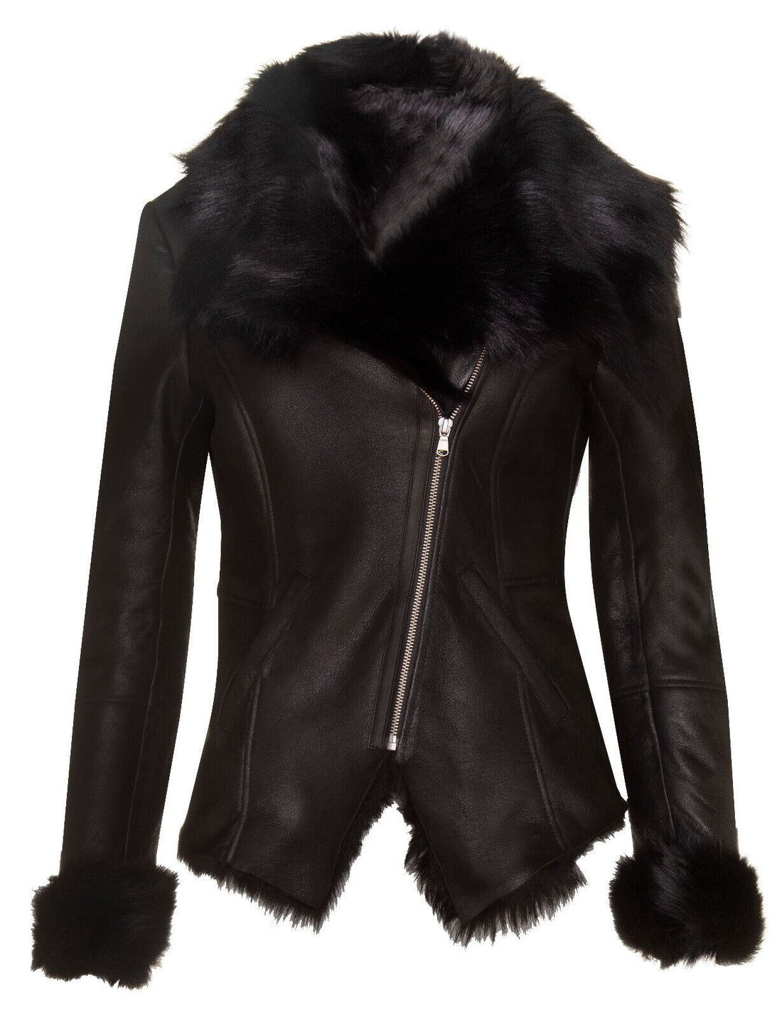 Womens Toscana Sheepskin Leather Jacket-Redcar