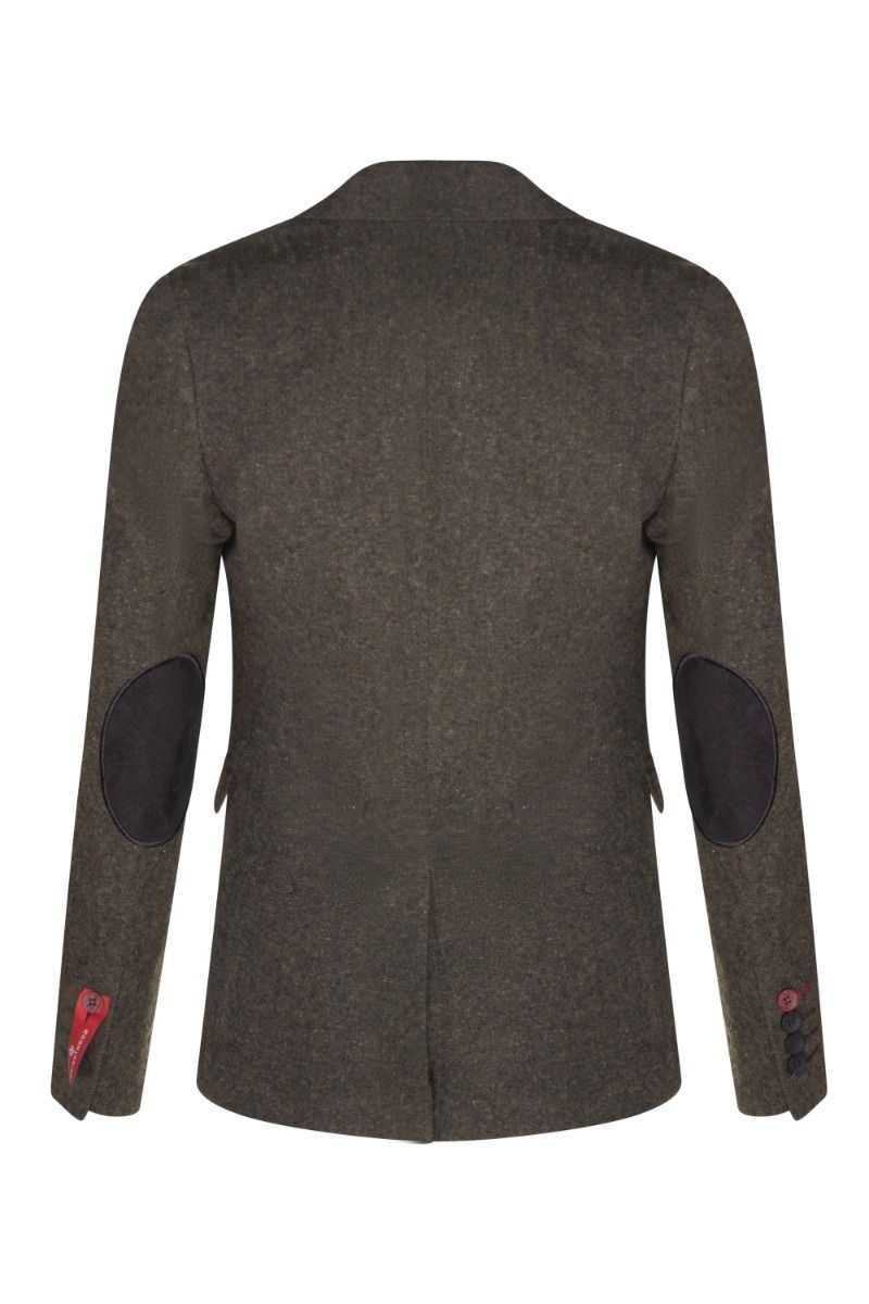 Womens 1920s Olive Green Wool Classic Retro Vintage Blazer