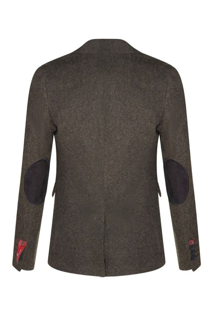 Womens 1920s Olive Green Wool Classic Retro Vintage Blazer