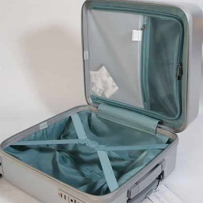 Hard Shell Cabin 44 x 22 x 38 cm Silver TSA Secure Luggage Suitcase Suitable for Easyjet, Ryanair